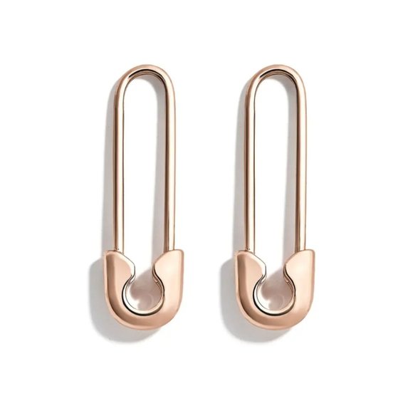Rose Gold - Safety Pin Earrings for Women‎ Paper Clip Earrings, Woman's Fashion - Picture 1 of 1